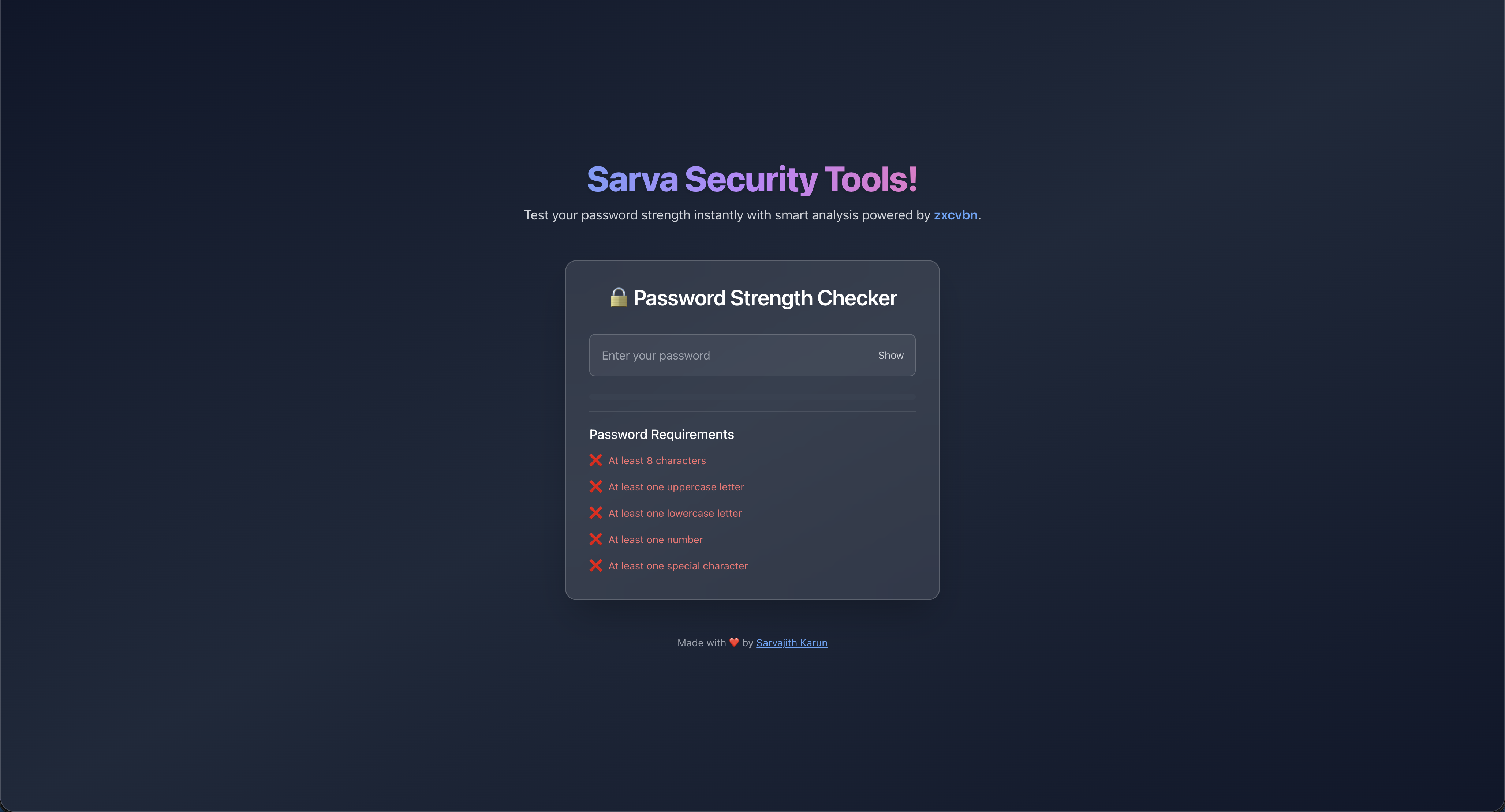 Password Strength Checker